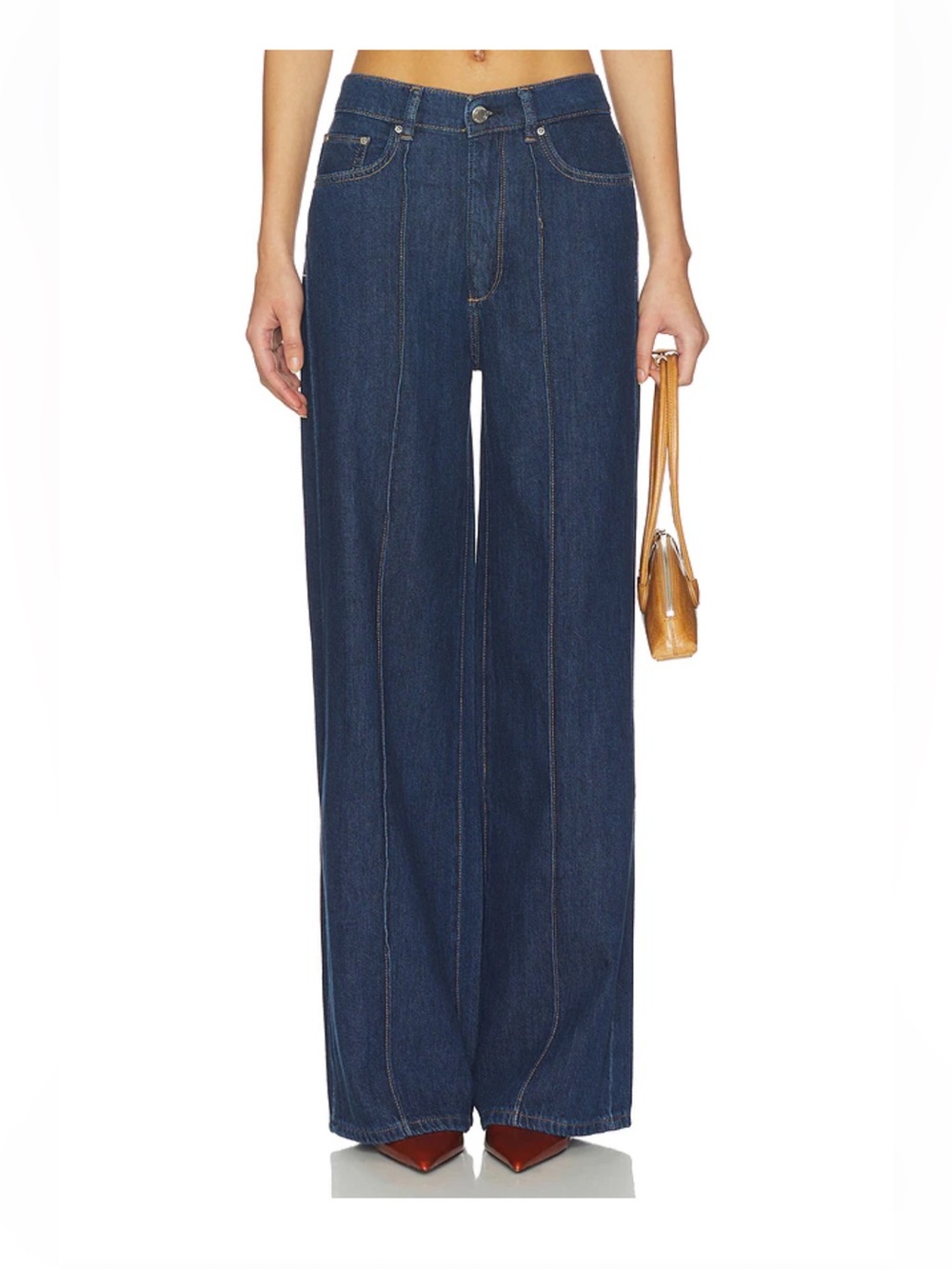 Jason Wu Indigo Wide-Leg Flared Denim Jeans